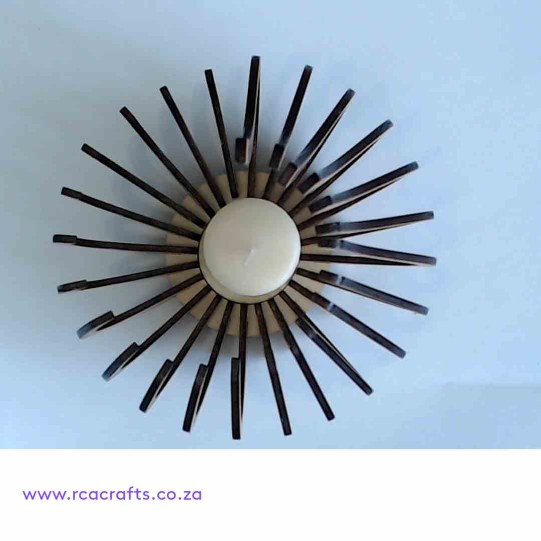 Bohemian Style Wooden Candle Holder - Image 2
