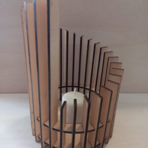 Large Medium Wooden Candle Holder