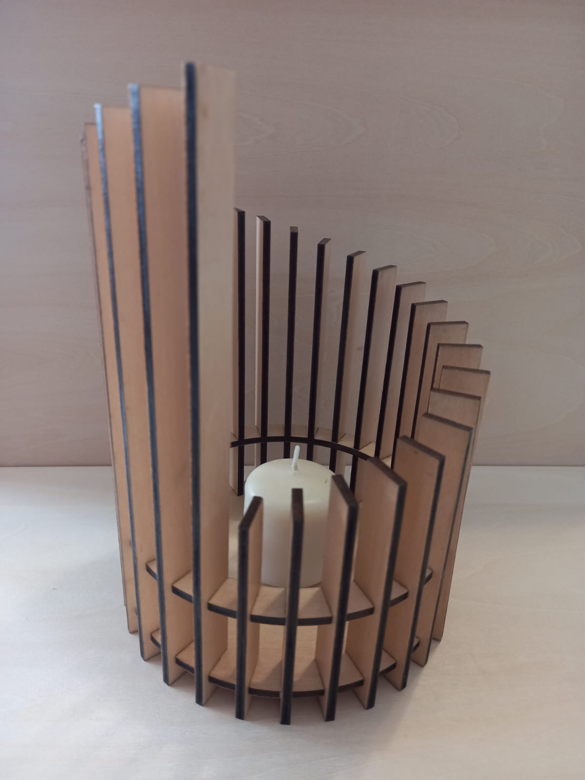 Medium Wooden Candle Holder