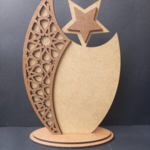 5. Laser cut wooden trophy